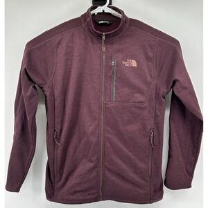 The North Face Maroon Long Sleeve Full Zip Light Jacket Men's Size Medium